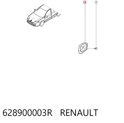 Emblema de capó RENAULT 628900003R