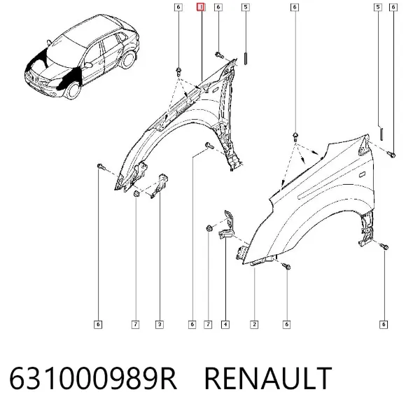 Aleta 631000989R Renault (RVI)