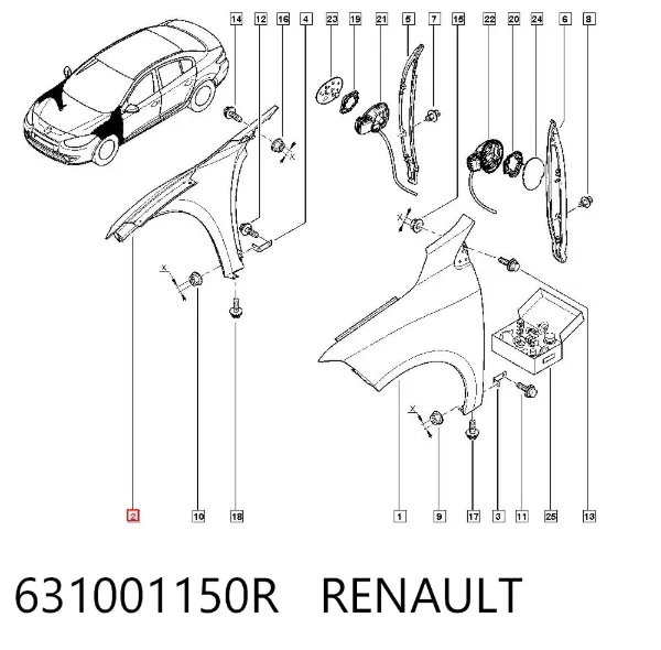 Aleta 631001150R Renault (RVI)