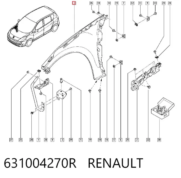 Aleta 631004270R Renault (RVI)