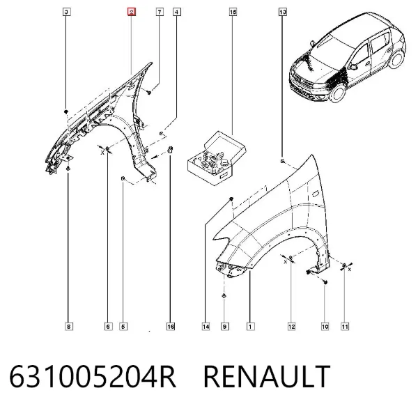 Aleta 631005204R Renault (RVI)