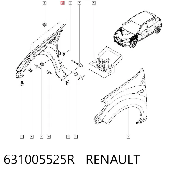 Aleta 631005525R Renault (RVI)
