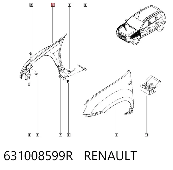 Aleta 631008599R Renault (RVI)