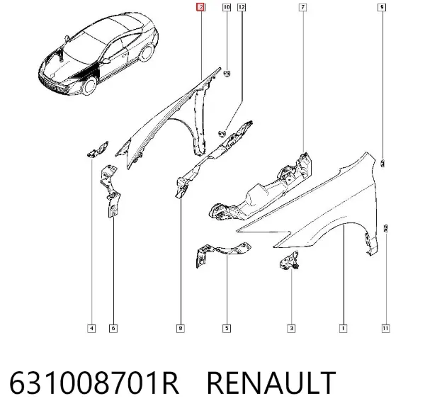 Aleta 631008701R Renault (RVI)