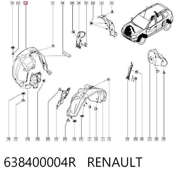 Paso rueda 638400004R Renault (RVI)