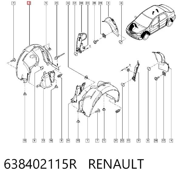 Paso rueda 638402115R Renault (RVI)