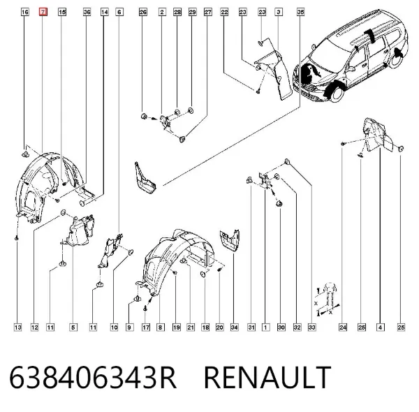 Paso rueda Renault DOKKER FE