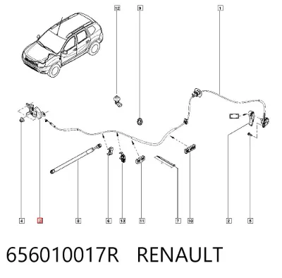 Cerradura del capó RENAULT 656010017R