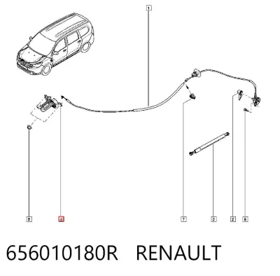 Cerradura del capó RENAULT 656010180R