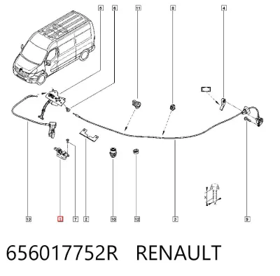 Cerradura del capó RENAULT 656017752R