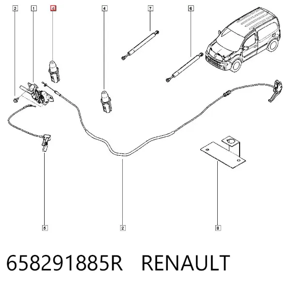 Tope del capó 658291885R Renault (RVI)