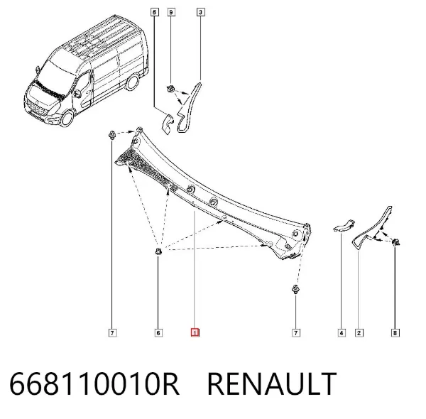 Vierteaguas 668110010R Renault (RVI)