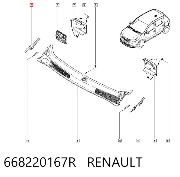 Tapón lateral de cubrejunta 668220167R Renault (RVI)
