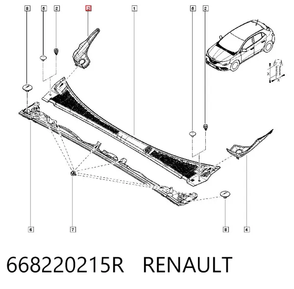 Tapón lateral de cubrejunta 668220215R Renault (RVI)