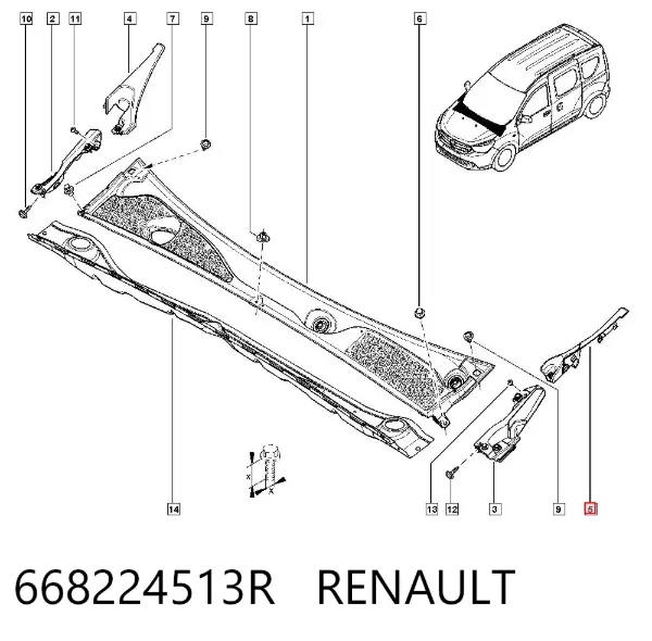 Tapón lateral de cubrejunta 668224513R Renault (RVI)