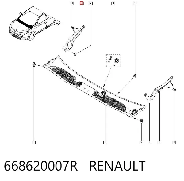 Tapón lateral de cubrejunta 668620007R Renault (RVI)