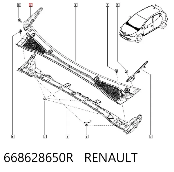 Vierteaguas 668628650R Renault (RVI)