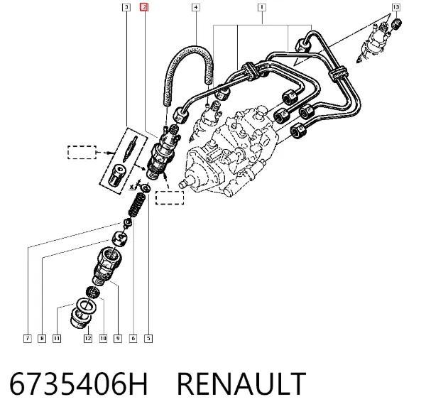 Inyector 6735406H Renault (RVI)
