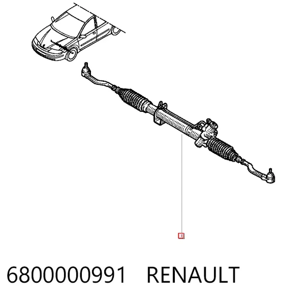 Cremallera de dirección 6800000991 Renault (RVI)