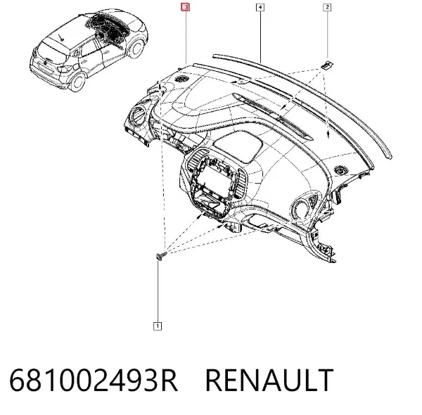 Salpicadero 681002493R Renault (RVI)