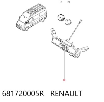 Conmutador de la columna de dirección completo RENAULT 681720005R
