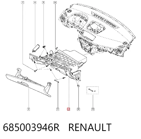 Guantera Renault Megane III