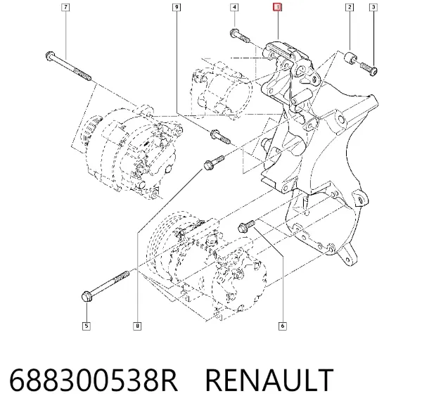 Soporte del alternador Renault DOKKER FE