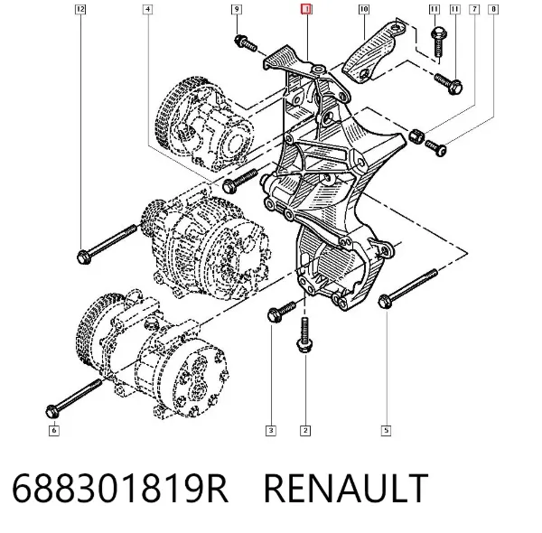 Soporte del alternador Dacia Logan I