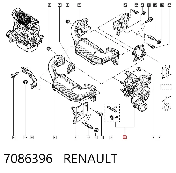 Turbocompresor 7086396 Renault (RVI)