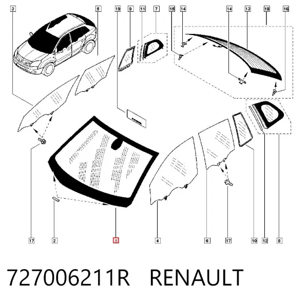 Parabrisas 727006211R Renault (RVI)