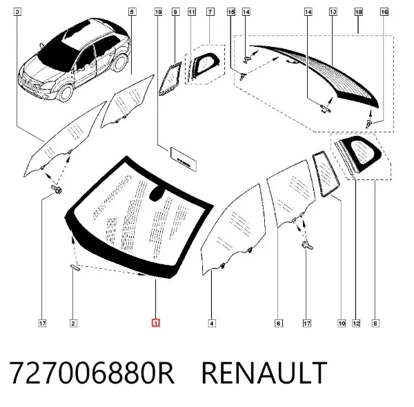 Parabrisas 727006880R Renault (RVI)