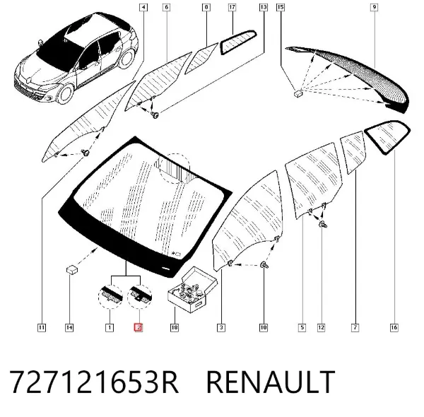 Parabrisas 727121653R Renault (RVI)