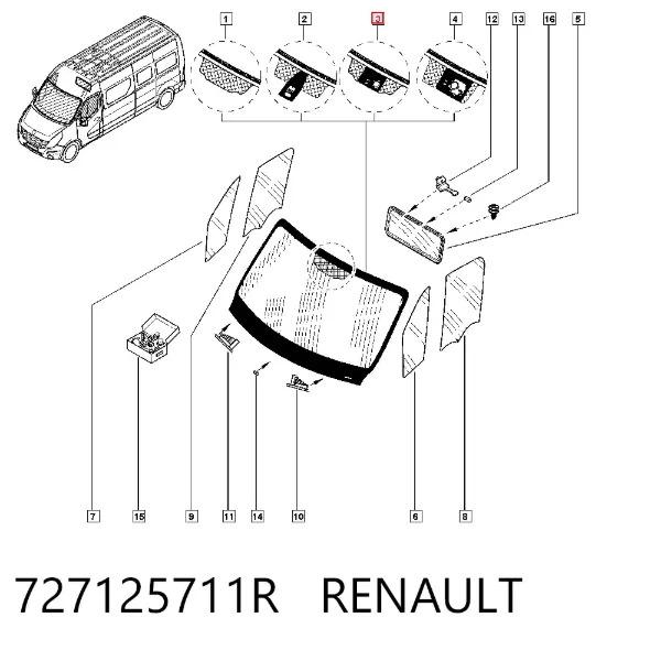 Parabrisas 727125711R Renault (RVI)