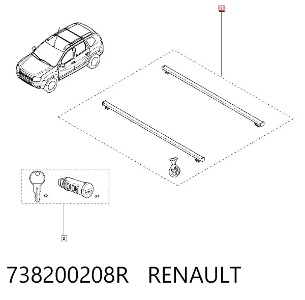 Baca de techo 738200208R Renault (RVI)