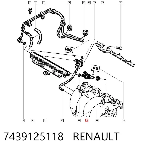 Inyector 7439125118 Renault (RVI)