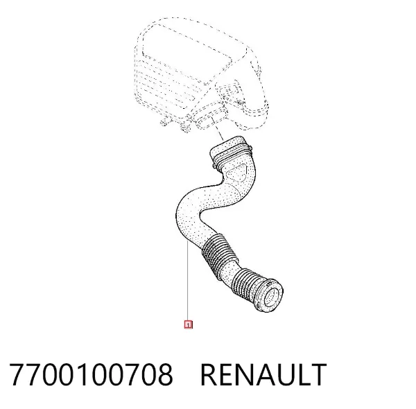 Tubo flexible de aspiración 7700100708 Renault (RVI)