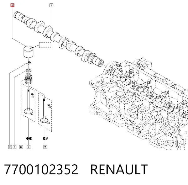 Taqués hidráulicos 7700102352 Renault (RVI)