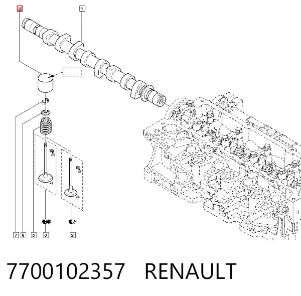 Taqués hidráulicos 7700102357 Renault (RVI)