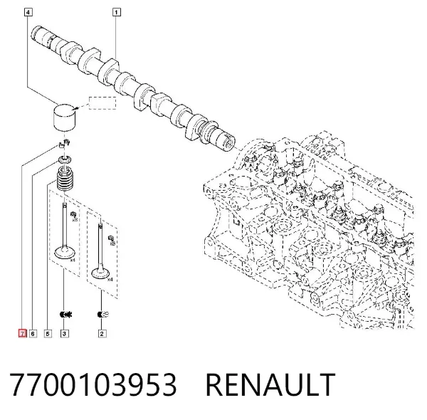 Chaveta De Sujecion De Valvula 7700103953 Renault (RVI)