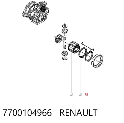 Anillo de retén de junta homocinética RENAULT 7700104966
