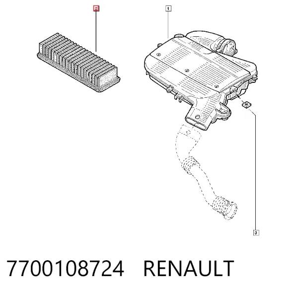 Filtro de aire 7700108724 Renault (RVI)