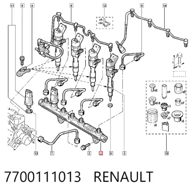 Sensor de presión de combustible RENAULT 7700111013