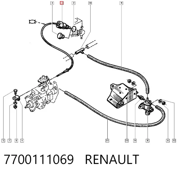 Válvula IAC 7700111069 Renault (RVI)