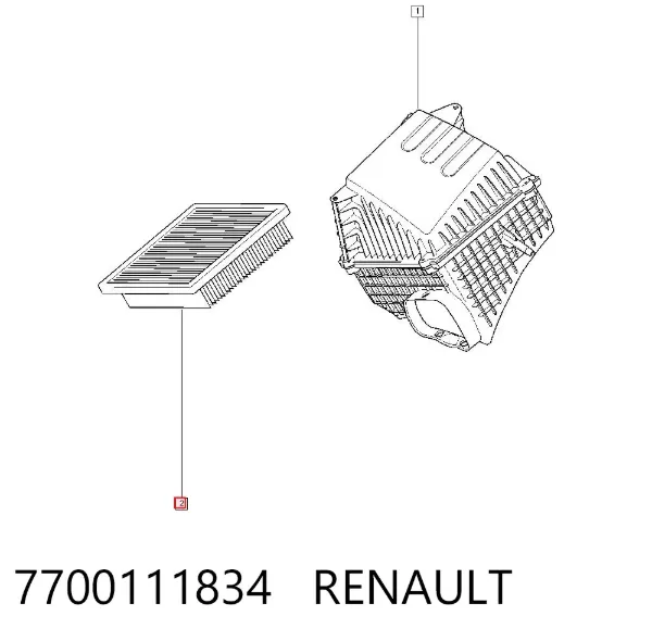 Filtro de aire 7700111834 Renault (RVI)