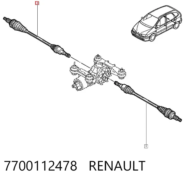 Semieje 7700112478 Renault (RVI)