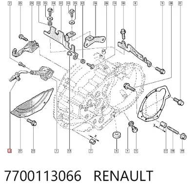 Té de tubo de embrague RENAULT 7700113066