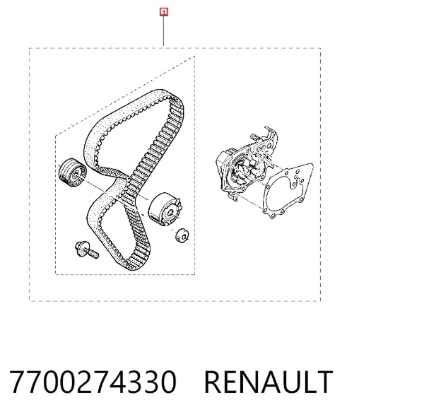 Kit de distribución 7700274330 Renault (RVI)