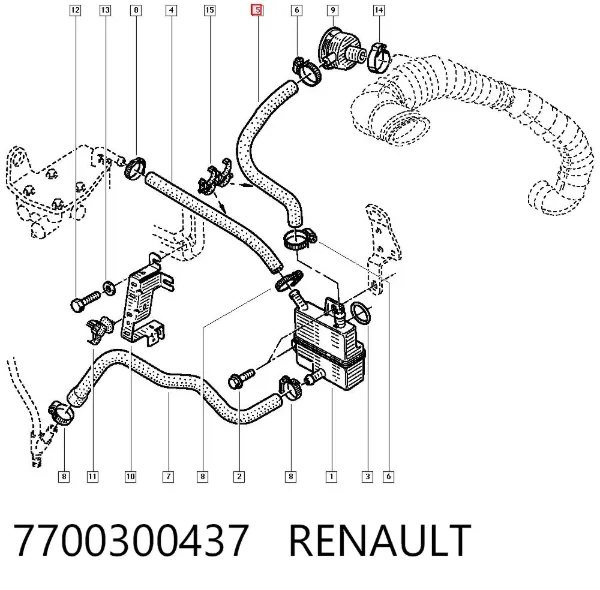 Tubo de ventilación del cárter Renault Master II