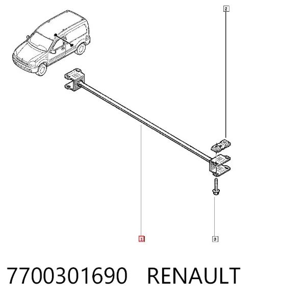 Estabilizador trasero 7700301690 Renault (RVI)