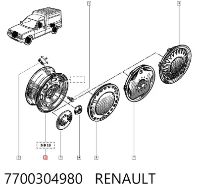 Rin de acero estampado RENAULT 7700304980